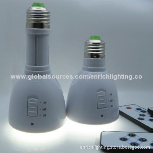 Cool/Warm White LED Rechargeable Light with Remote Controller, 85 to 265V AC Voltage